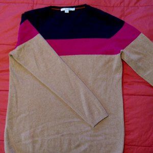 Boden Colorblock Cashmere Sweater Sz M